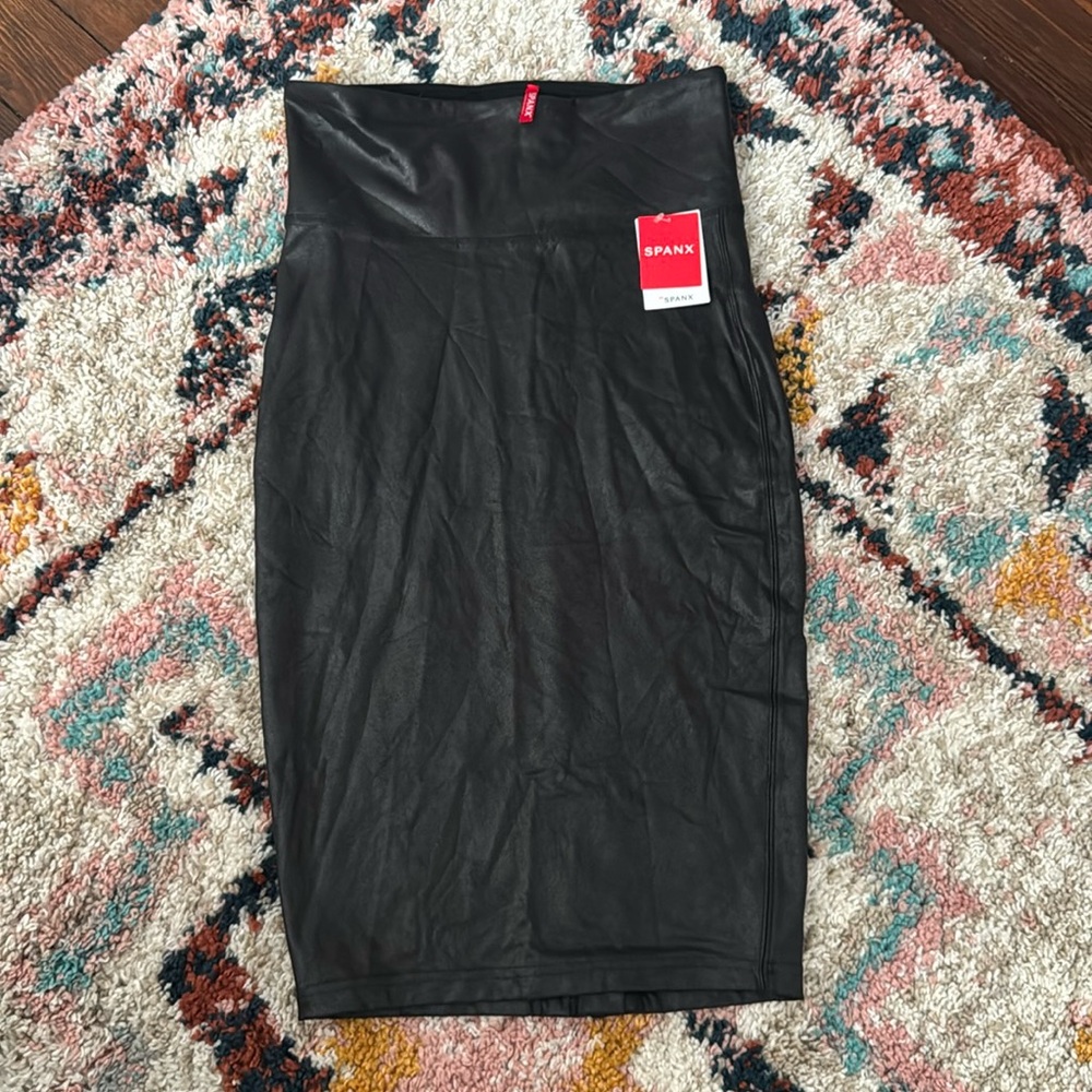 Spanx Faux Leather Pencil Skirt